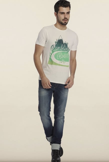 Jack & Jones White Graphic Printed T-shirt Jack & Jones White Graphic Printed T-shirt
