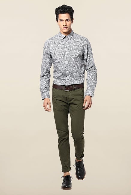 Jack & Jones Black And White Paisley Printed Shirt Jack & Jones Black And White Paisley Printed Shirt