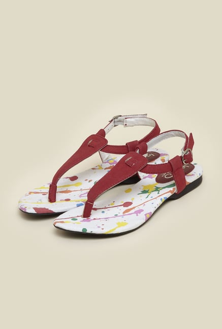 La Briza Red Flat Sandals La Briza Red Flat Sandals
