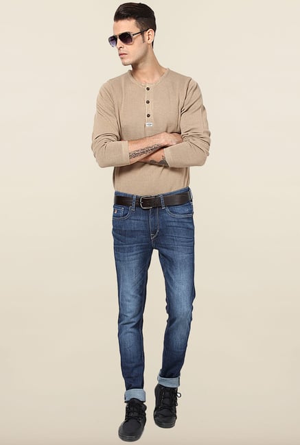 Jack & Jones Beige Solid Sweatshirt Jack & Jones Beige Solid Sweatshirt