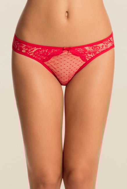 Pretty Secrets Red Fabulous Mesh Bikini Panty Pretty Secrets Red Fabulous Mesh Bikini Panty