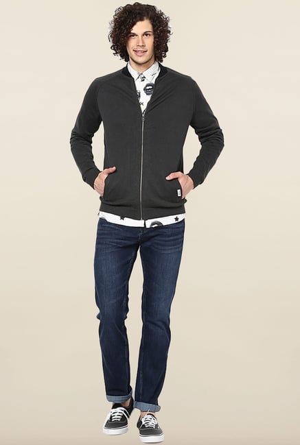 Jack & Jones Black Solid Sweatshirt Jack & Jones Black Solid Sweatshirt