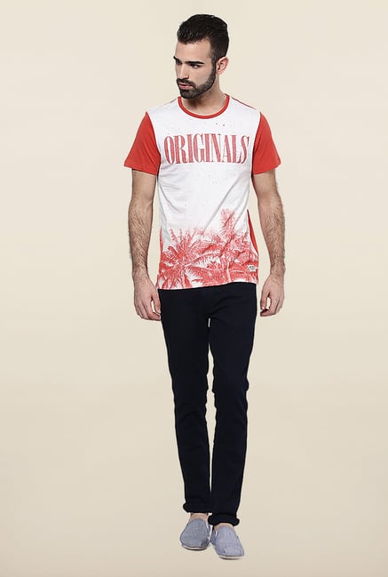 Jack & Jones Red Printed T-Shirt Jack & Jones Red Printed T-Shirt
