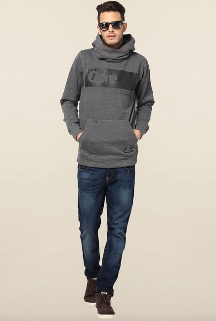 Jack & Jones Dark Grey Hoodie Jack & Jones Dark Grey Hoodie