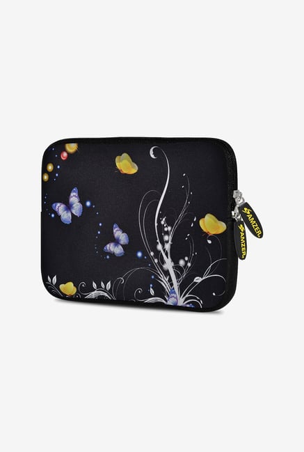 Amzer 10.5 Inch Neoprene Sleeve - Yellow Night Butterfly Amzer 10.5 Inch Neoprene Sleeve - Yellow Night Butterfly