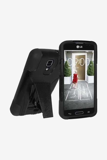 Amzer Dual Layer Hybrid KickStand Case Black for LG F70 Amzer Dual Layer Hybrid KickStand Case Black for LG F70