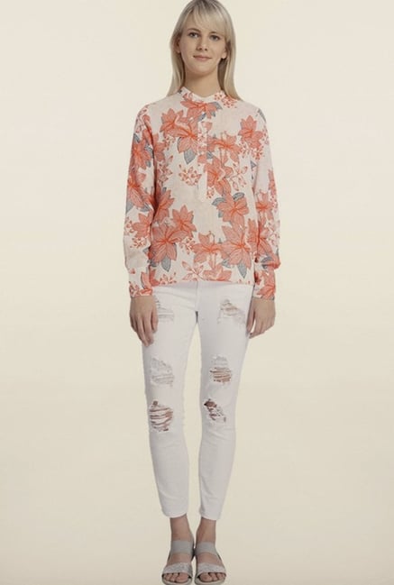Vero Moda White Floral Top Vero Moda White Floral Top