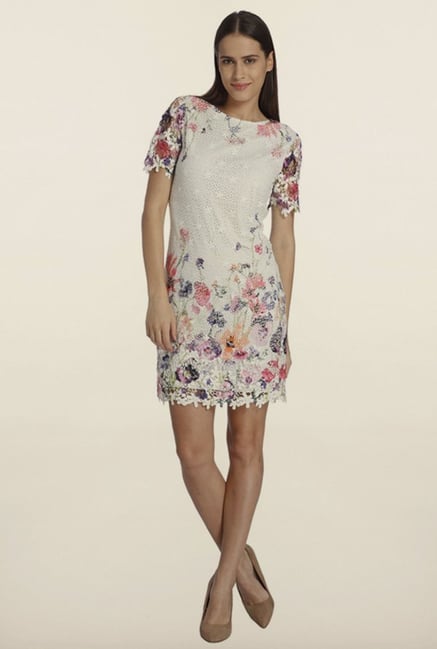 Vero Moda White Floral Casual Dress Vero Moda White Floral Casual Dress