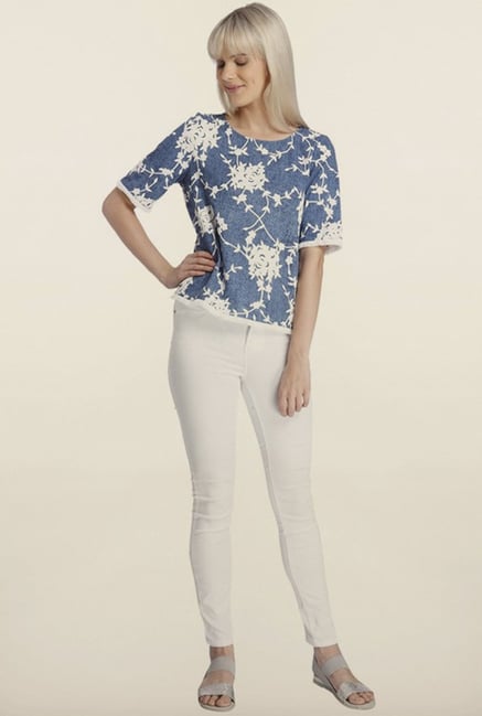 Vero Moda Blue Printed Top Vero Moda Blue Printed Top
