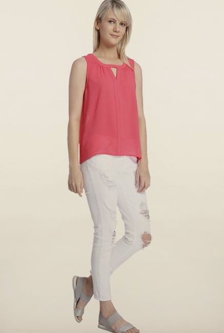 Vero Moda Pink Solid Top Vero Moda Pink Solid Top