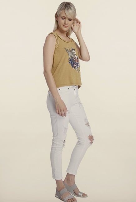 Vero Moda Tan Printed Top Vero Moda Tan Printed Top