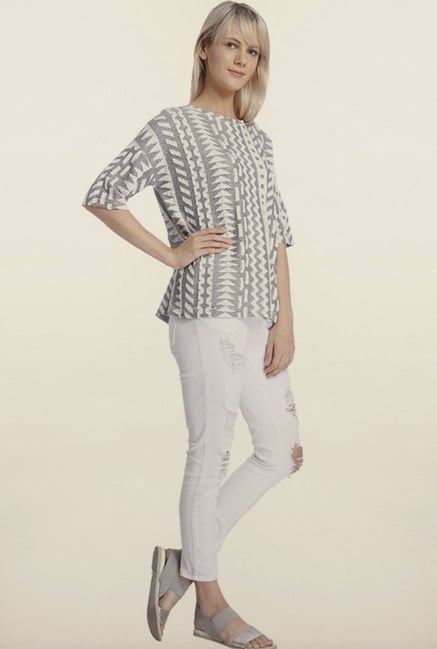 Vero Moda White Printed Top Vero Moda White Printed Top