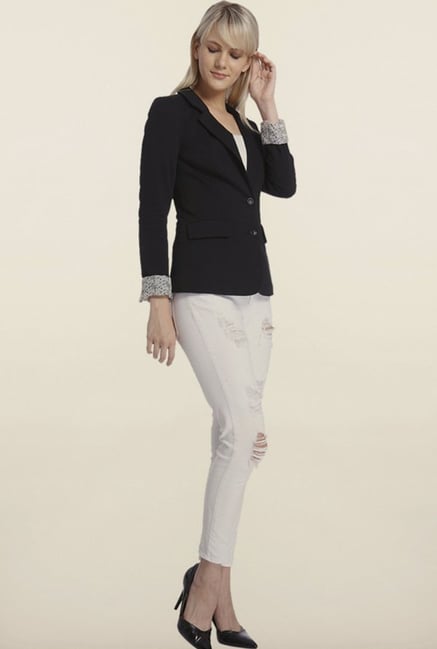 Vero Moda Black Solid Blazer Vero Moda Black Solid Blazer