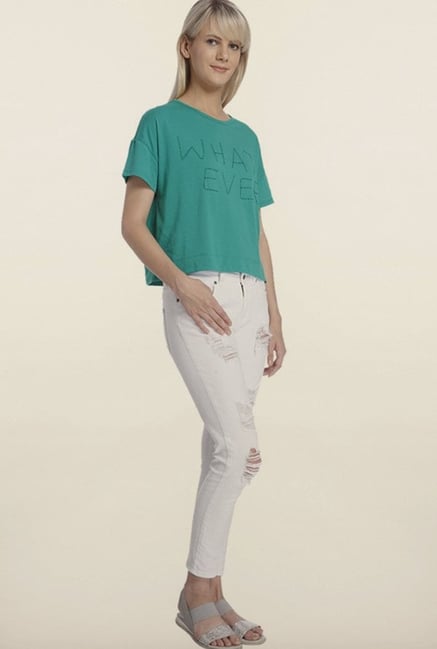 Vero Moda Turquoise Printed T-Shirt Vero Moda Turquoise Printed T-Shirt