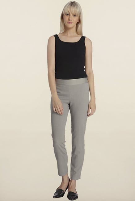 Vero Moda Light Grey Solid Leggings Vero Moda Light Grey Solid Leggings