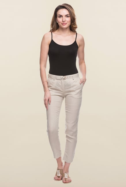 Cottonworld Beige Linen Pant Cottonworld Beige Linen Pant