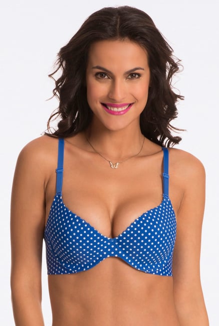 Pretty Secrets Blue Polka Dot Seamless Bra Pretty Secrets Blue Polka Dot Seamless Bra