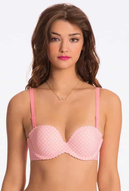 Pretty Secrets Pink Polka Dot Padded Bra Pretty Secrets Pink Polka Dot Padded Bra