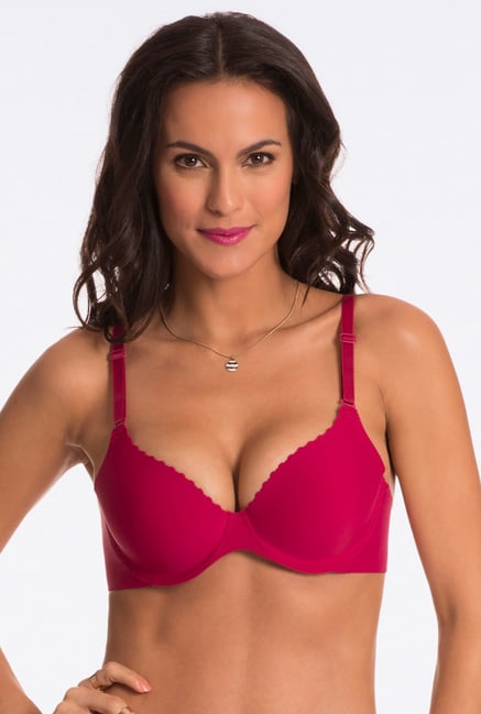 Pretty Secrets Red Solid Under-Wired Bra Pretty Secrets Red Solid Under-Wired Bra