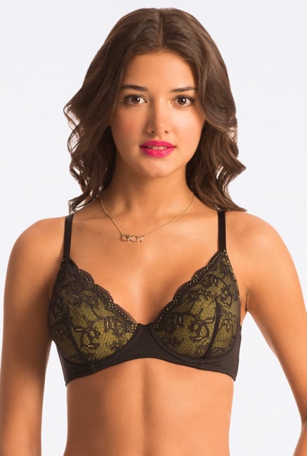 Pretty Secrets Lime Lace Plunge Bra Pretty Secrets Lime Lace Plunge Bra