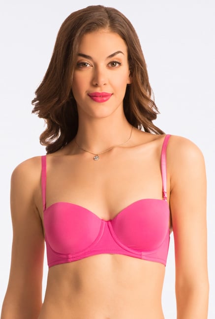 Pretty Secrets Pink Solid Convertible Bra Pretty Secrets Pink Solid Convertible Bra