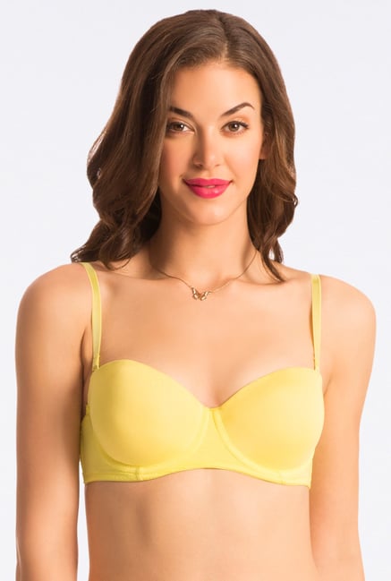 Pretty Secrets Yellow Solid Padded Bra Pretty Secrets Yellow Solid Padded Bra