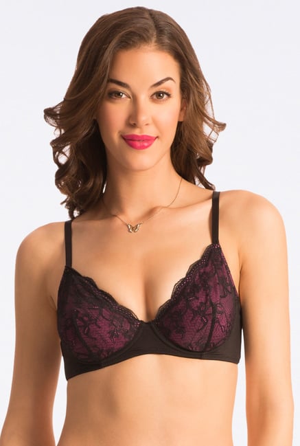 Pretty Secrets Purple Lace Plunge Bra Pretty Secrets Purple Lace Plunge Bra