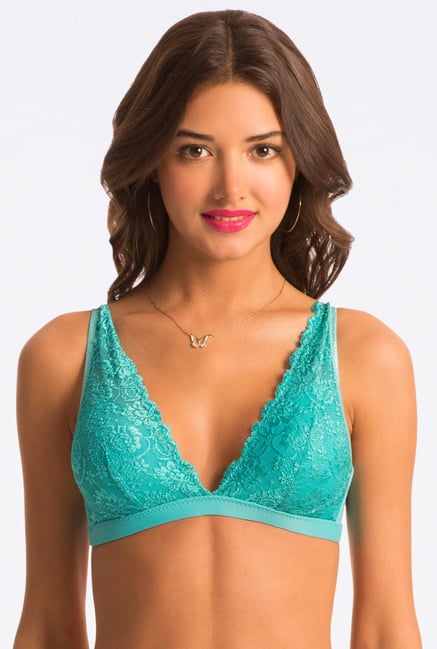 Pretty Secrets Blue Lace Non-Wired Bra Pretty Secrets Blue Lace Non-Wired Bra