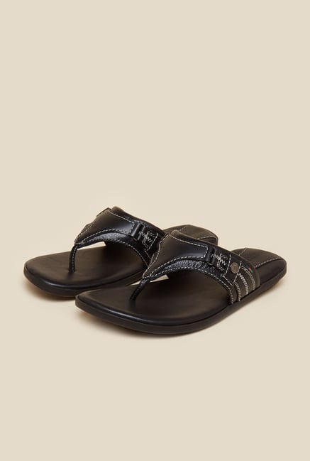 Buckaroo Paxton Black Leather Thong Sandals Buckaroo Paxton Black Leather Thong Sandals