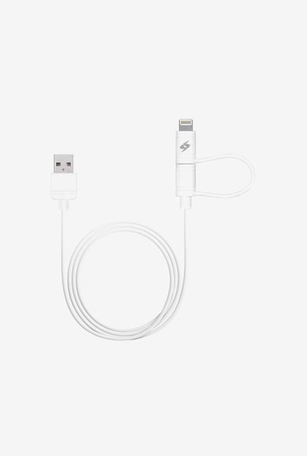 Amzer Apple MFi Certified 1M 2in1 Sync & Charge Cable White Amzer Apple MFi Certified 1M 2in1 Sync & Charge Cable White