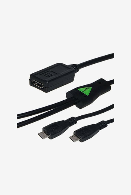 Amzer Micro USB to Dual MicroUSB Y Splitter Data Cable Black Amzer Micro USB to Dual MicroUSB Y Splitter Data Cable Black
