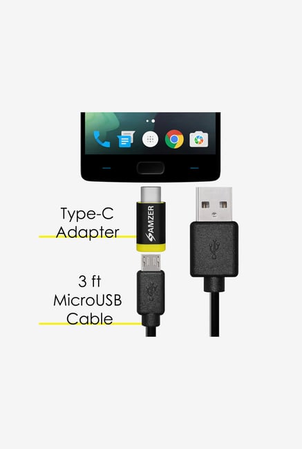 Amzer Micro USB to Type-C Adapter with 3ft Sync&Charge Cable Amzer Micro USB to Type-C Adapter with 3ft Sync&Charge Cable