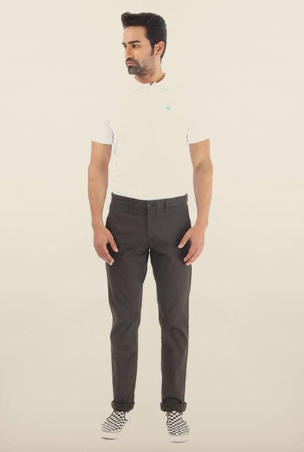 Shapes Coffee Solid Slim Fit Chinos Shapes Coffee Solid Slim Fit Chinos