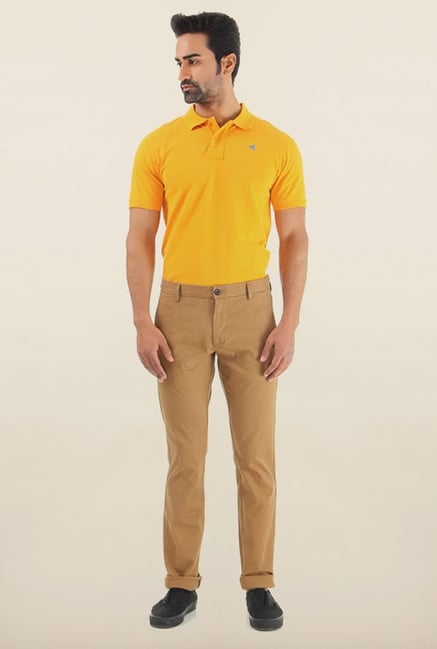 Shapes Khaki Solid Chinos Shapes Khaki Solid Chinos