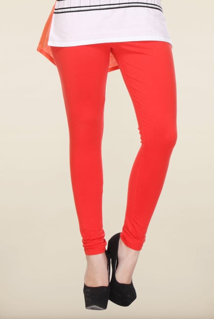 W Red Solid Leggings W Red Solid Leggings