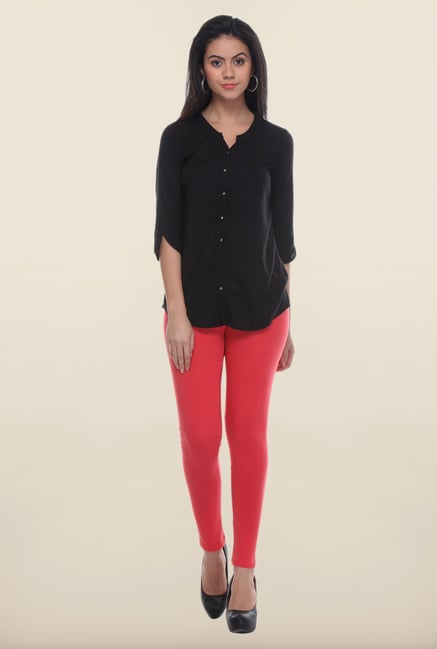 W Coral Solid Leggings W Coral Solid Leggings