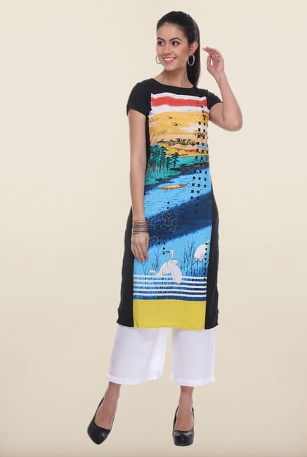 W Black Printed Kurta W Black Printed Kurta