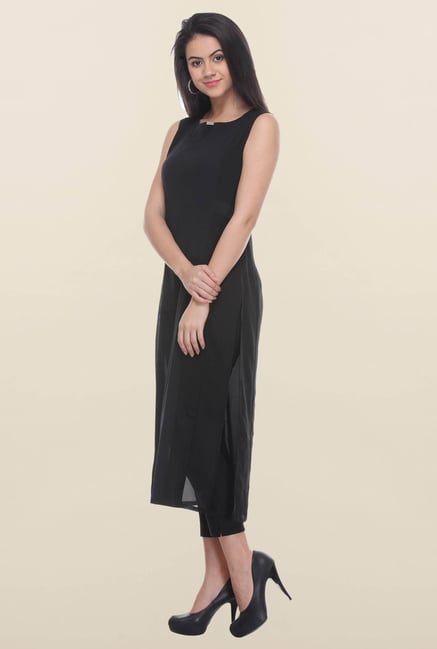 W Black Solid Kurta W Black Solid Kurta