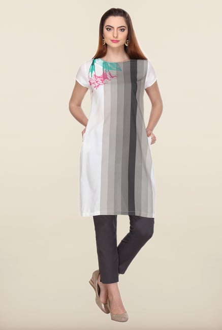 W White Printed Kurti W White Printed Kurti