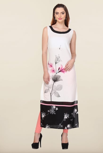 W White Flower Printed Kurta W White Flower Printed Kurta
