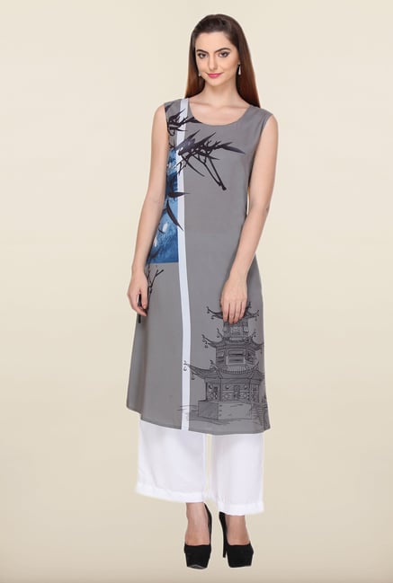 W Grey Printed Kurta W Grey Printed Kurta
