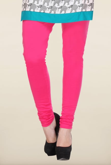 W Dark Pink Solid Leggings W Dark Pink Solid Leggings