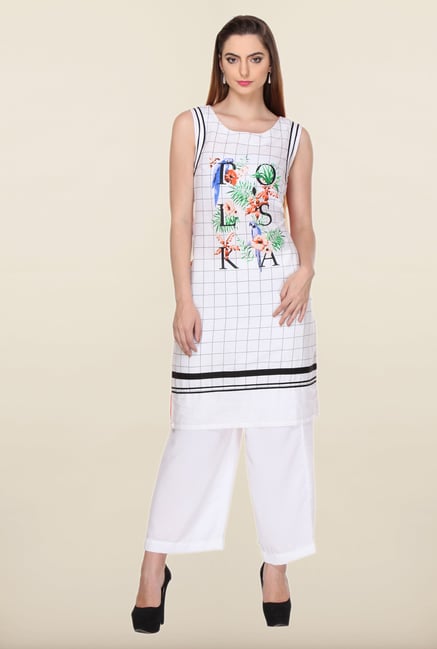 W White Cotton Kurti W White Cotton Kurti