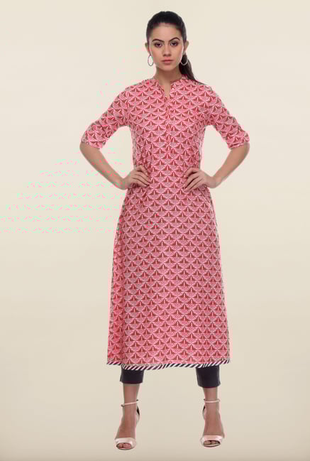 W Red Printed Kurta W Red Printed Kurta