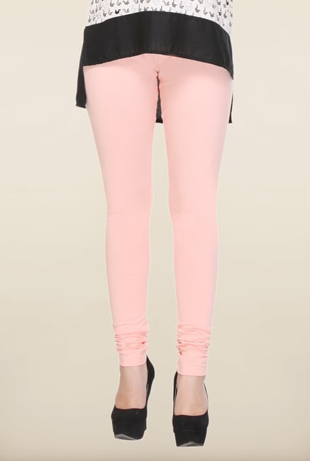W Baby Pink Solid Leggings W Baby Pink Solid Leggings