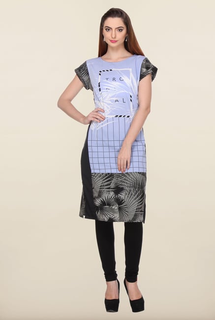 W Blue Printed Kurta W Blue Printed Kurta