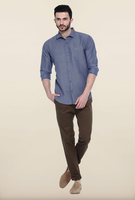 Basics Brown Solid Chinos Basics Brown Solid Chinos