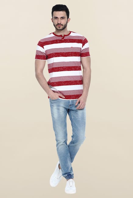 Basics Red & White Stripes T-Shirt Basics Red & White Stripes T-Shirt