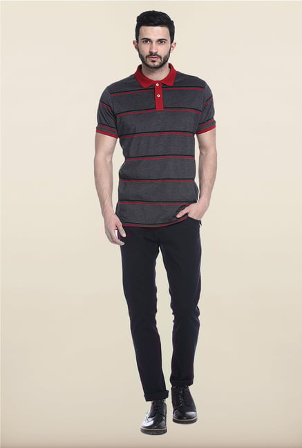 Basics Black Solid Straight Fit Chinos Basics Black Solid Straight Fit Chinos