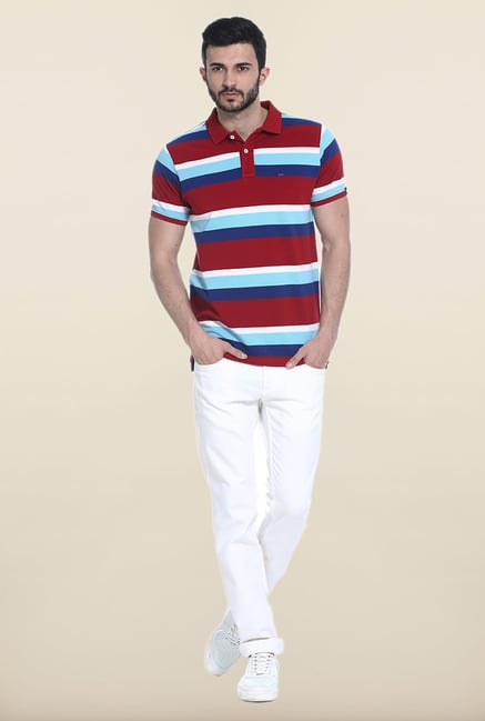 Basics Red & Blue Polo T-Shirt Basics Red & Blue Polo T-Shirt